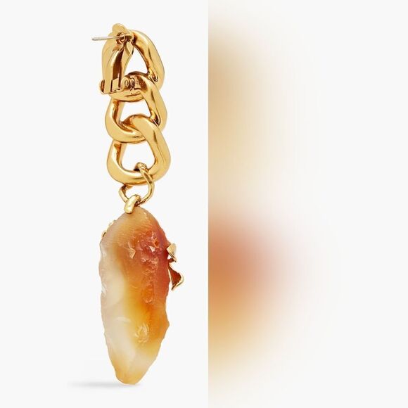 ZIMMERMANN Chain & Flower Drop Earrings Quartz NEW - Picture 4 of 10